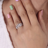 Diamond Flower Wedding Ring